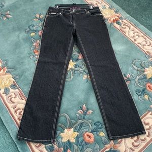 Black Bradley by Bradley Bayou Designer Jean with Zipper Trim NWOT